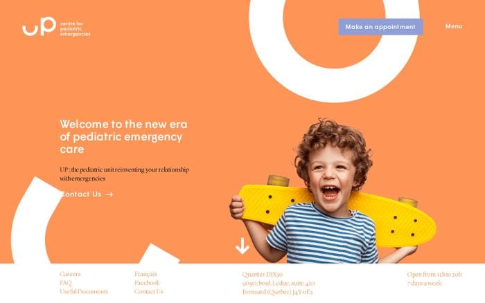 Centre for pediatric emergencies website preview
