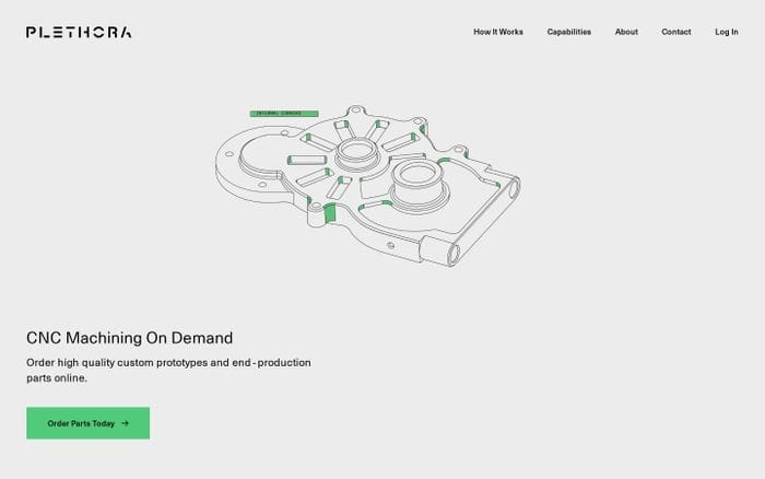 CNC Machining & Rapid Prototyping On Demand | Plethora website preview