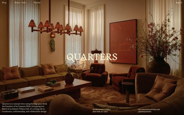 Quarters website preview