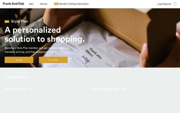 Frankandoak website preview