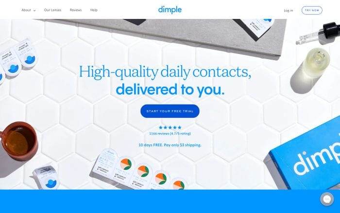 Dimple website preview