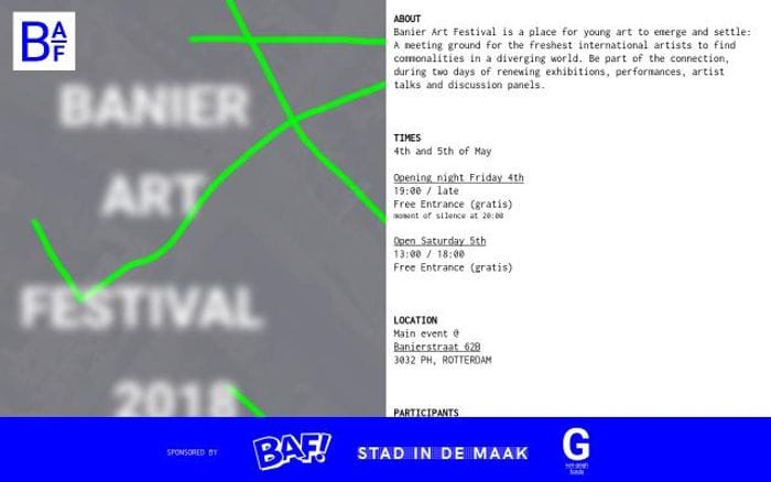 Banierartfestival website preview