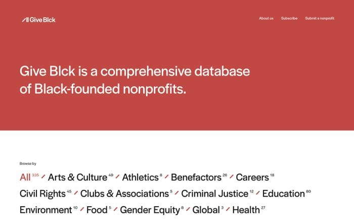  Give Blck website preview