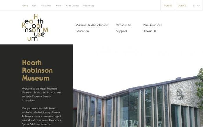 Heathrobinsonmuseum website preview