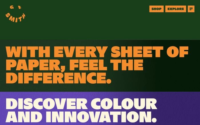 GF Smith website preview