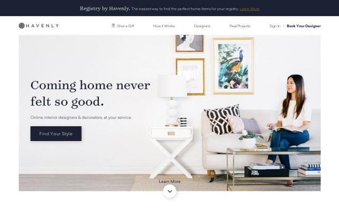 Havenly website preview