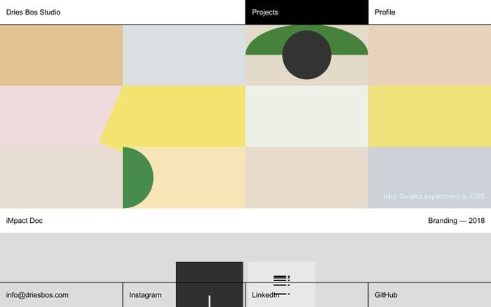 Dries Bos Studio website preview