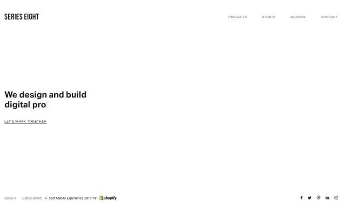 Serieseight website preview