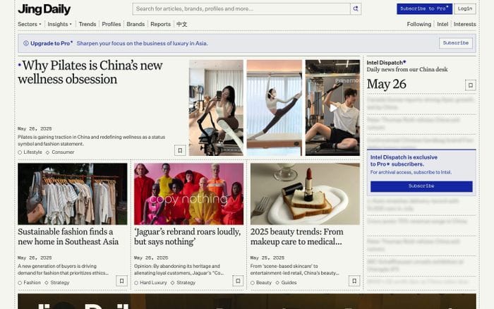 Jing Daily website preview