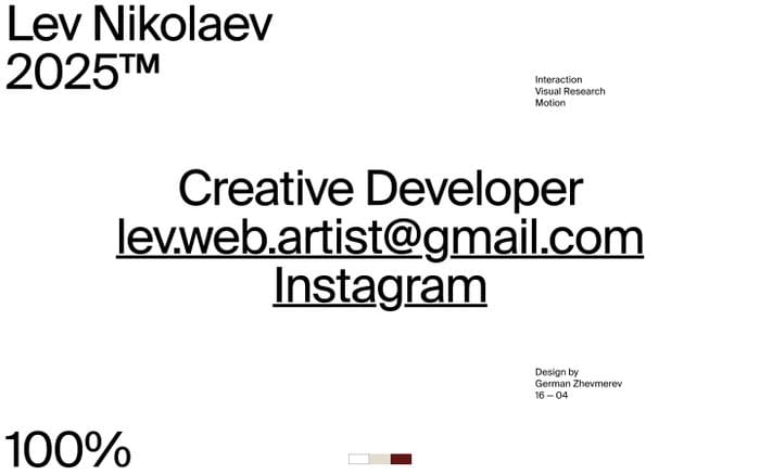 Lev Nikolaev website preview