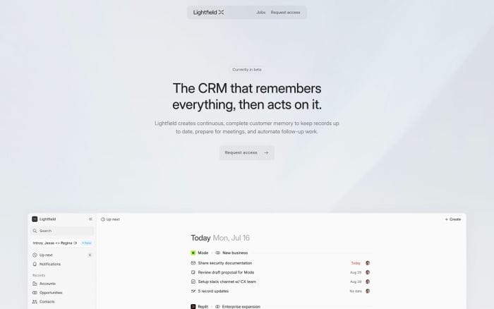 Lightfield website preview