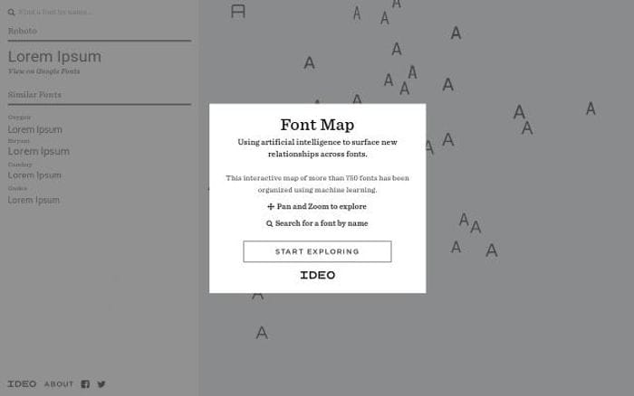 Fontmap website preview