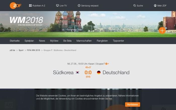 Zdf website preview