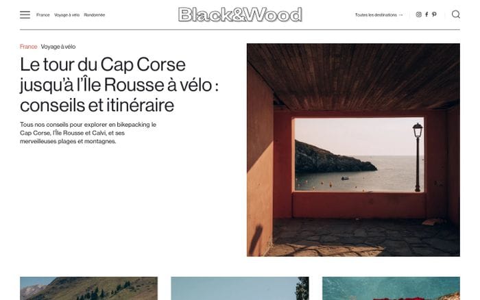 Black and Wood website preview
