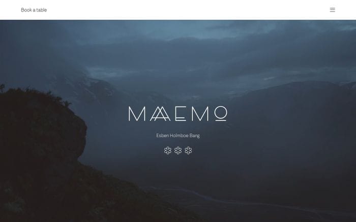 Maaemo website preview