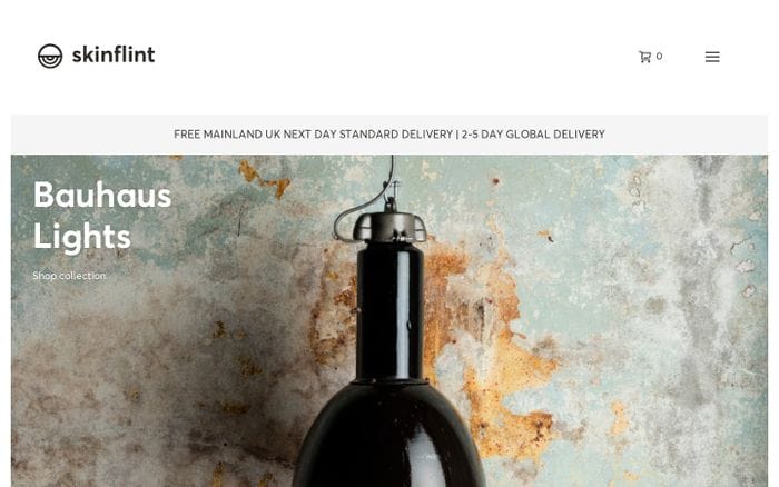 Vintage Lighting | skinflint website preview