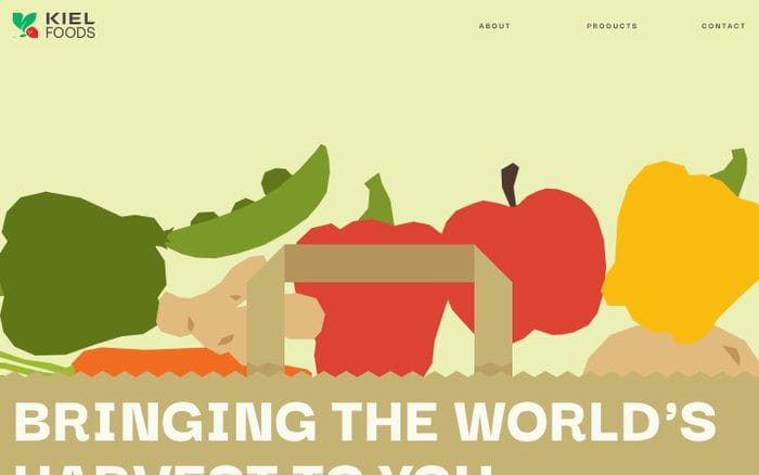 Kiel Foods website preview