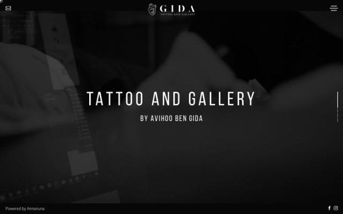 Gidatattoo website preview