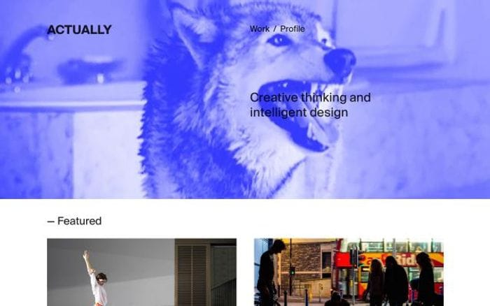 Actuallystudio website preview