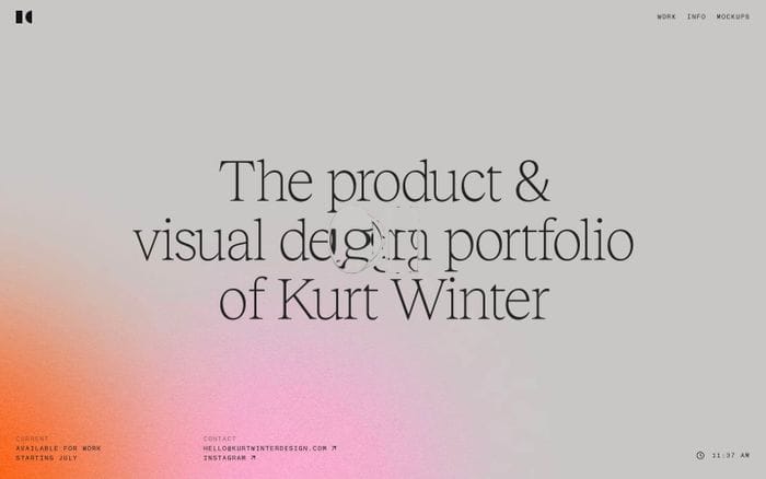 Kurt Winter website preview