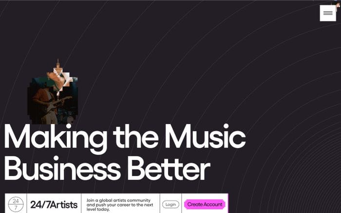 247 Artists website preview