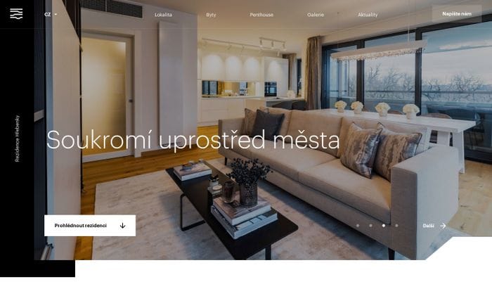 Rezidence Hřebenky | Velkorysý domov na jedinečné adrese website preview