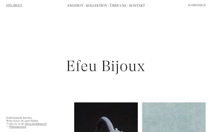 Efeu bijoux website preview