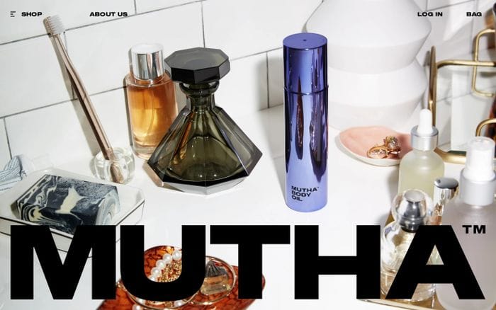 Mutha website preview