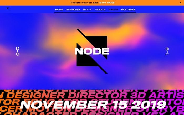 Node | The Premier Motion Design Event Down Under website preview