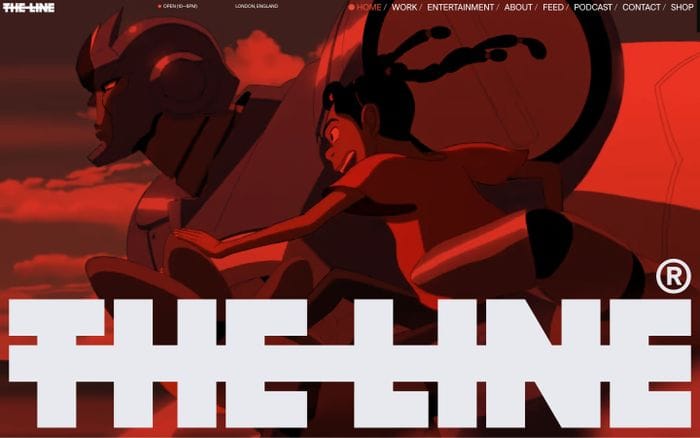 The Line Studio website preview