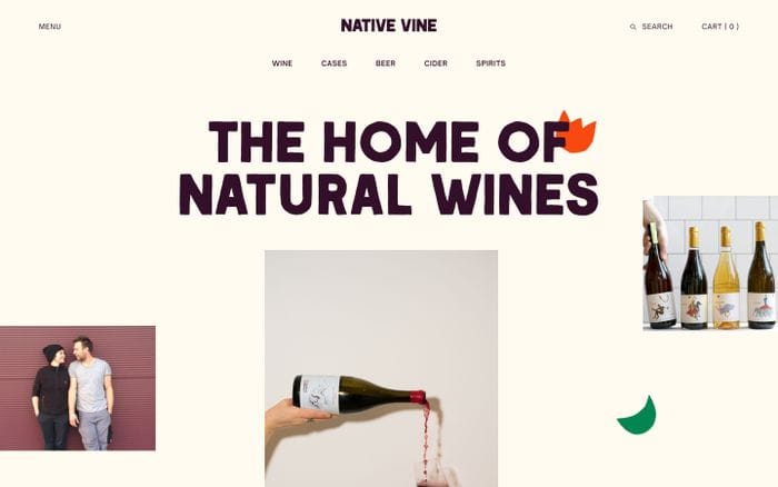 Native Vine website preview
