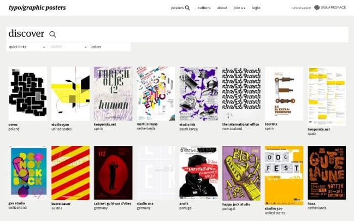Typographicposters website preview