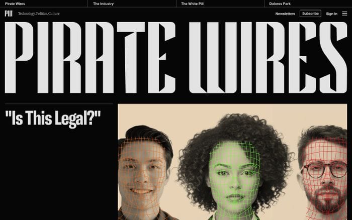 Pirate Wires website preview