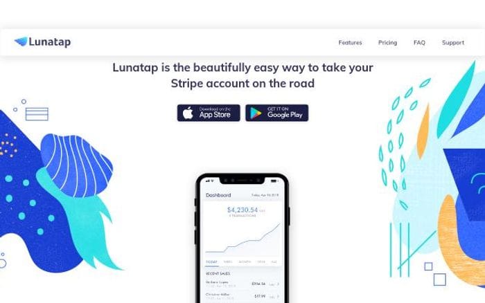 Lunatap website preview