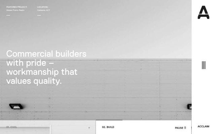 Acclaimcontractors website preview