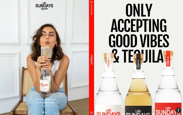 Løs Sundays Tequila website preview