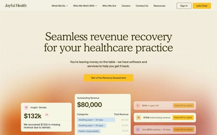 Joyful Health website preview
