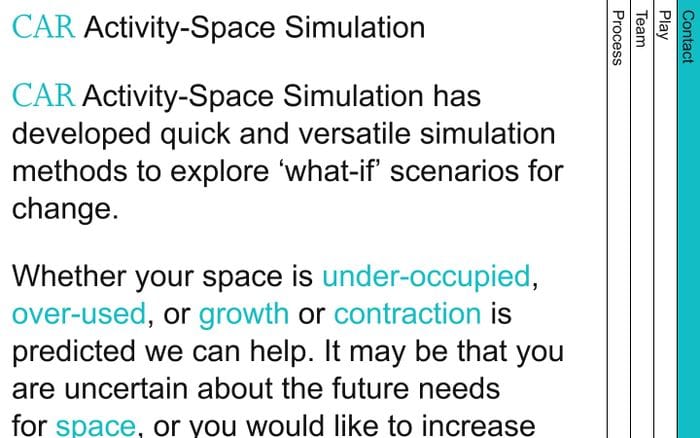 CAR — Activity-Space Simulation website preview