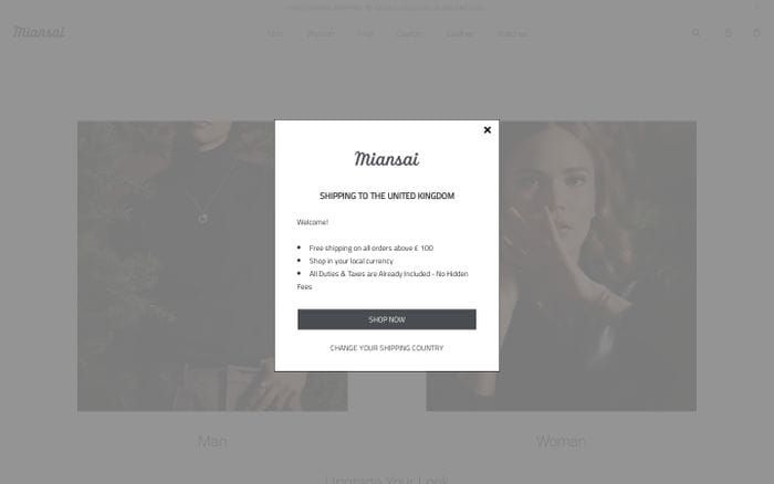 Miansai website preview