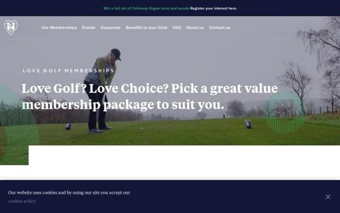 Lovegolfmemberships website preview