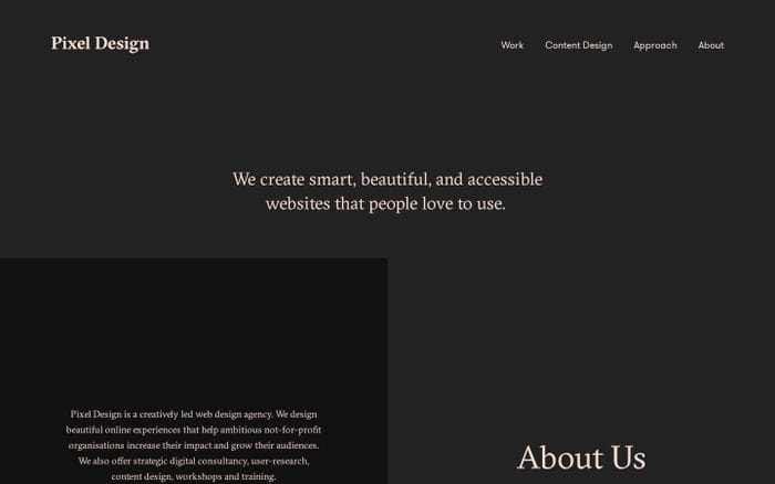 Pixel design website preview