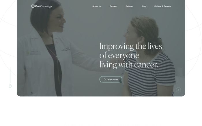 OneOncology website preview