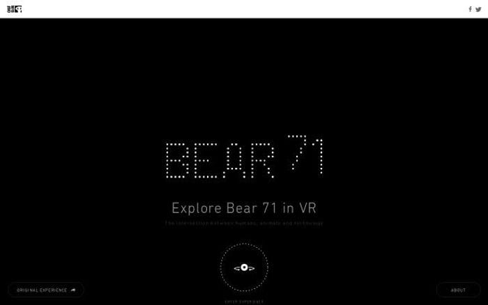 Bear71vr website preview