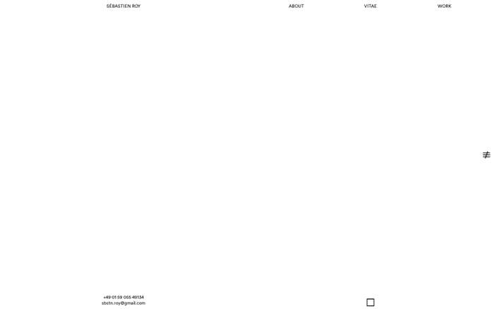 Sébastien Roy website preview