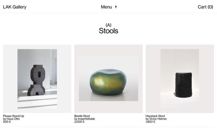 LAK Gallery website preview