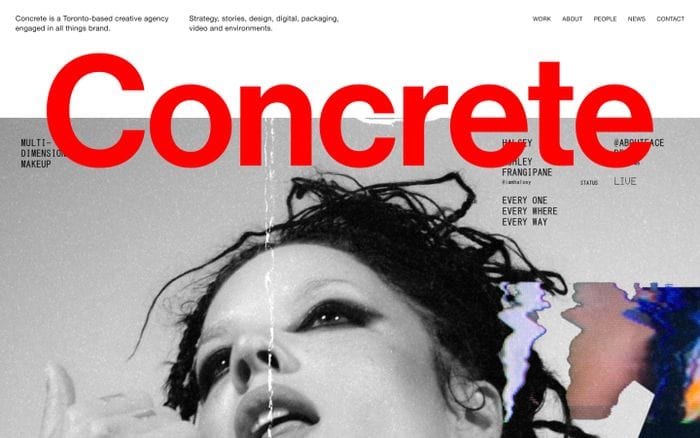 Concrete website preview