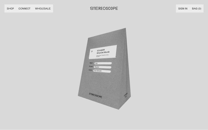 Stereoscope Coffee website preview
