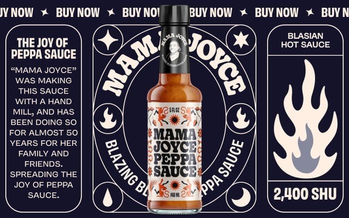 Mama Joyce Peppa Sauce website preview