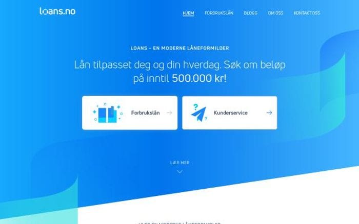 Loans website preview