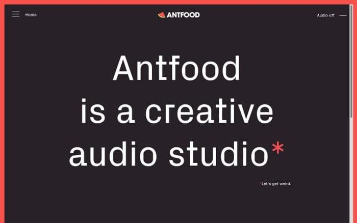 Antfood website preview